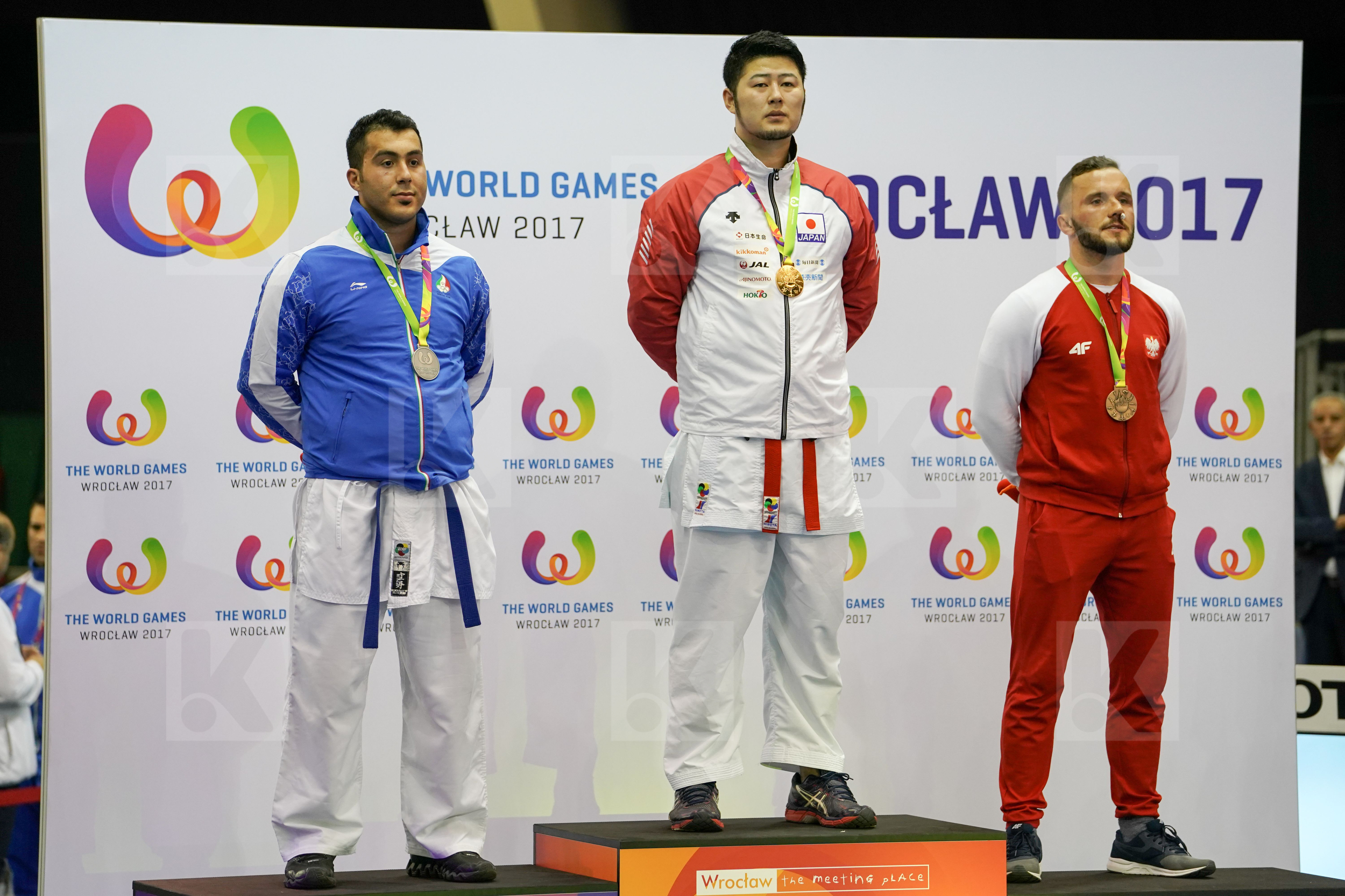 Babos Michal Ganjzadeh Sajad Iran Islamic Republic of Japan Kagawa Hideyoshi Male Kumite +84kg Poland